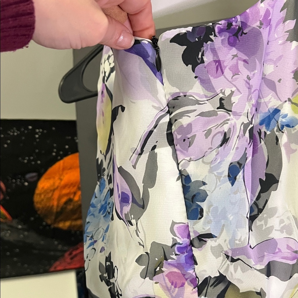 Connected Apparel Multicolor Floral Dress with Black Accent - Picture 6 of 7